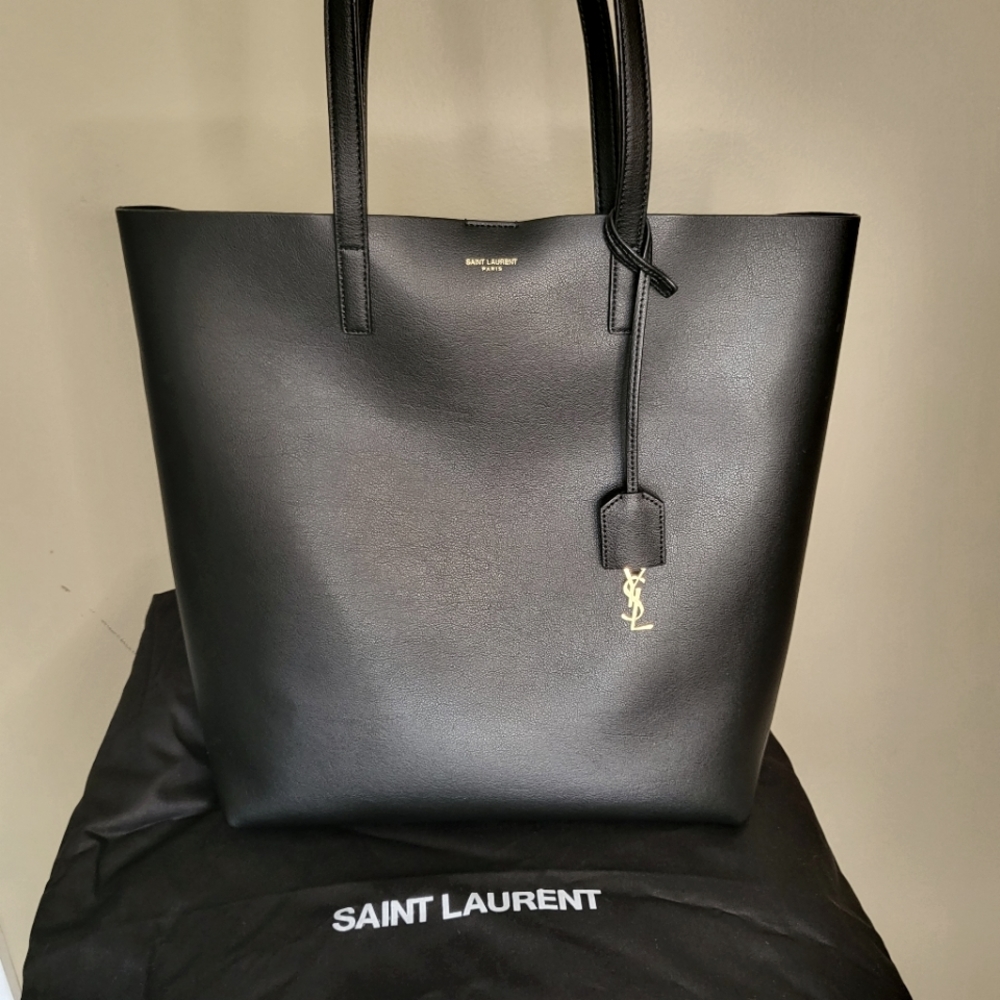 Saint Lauren leather shopper tote bag